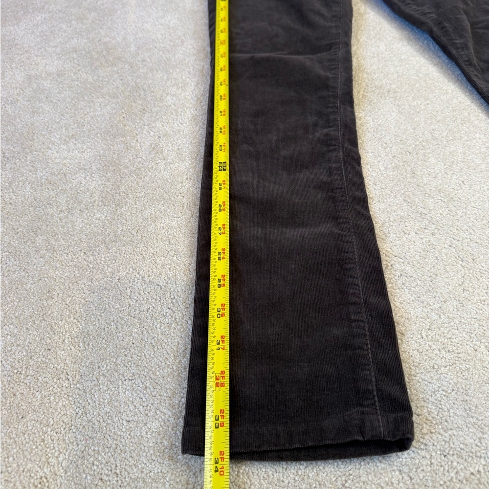 AG Adriano Goldschmied Black Charcoal Velvet Corduroy Straight Leg Pants Size 25 - Picture 16 of 16